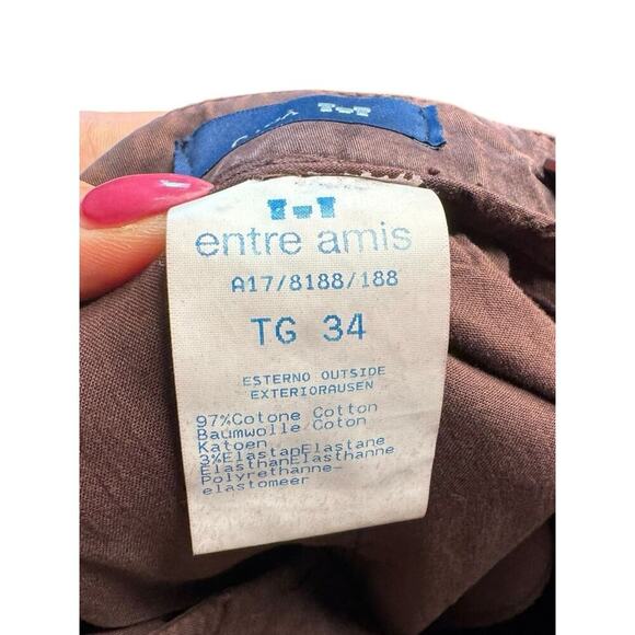 Entre Amis NEW Men's Size 34 Burgundy Twill Distressed Chino Pants 34x29 - Picture 8 of 10